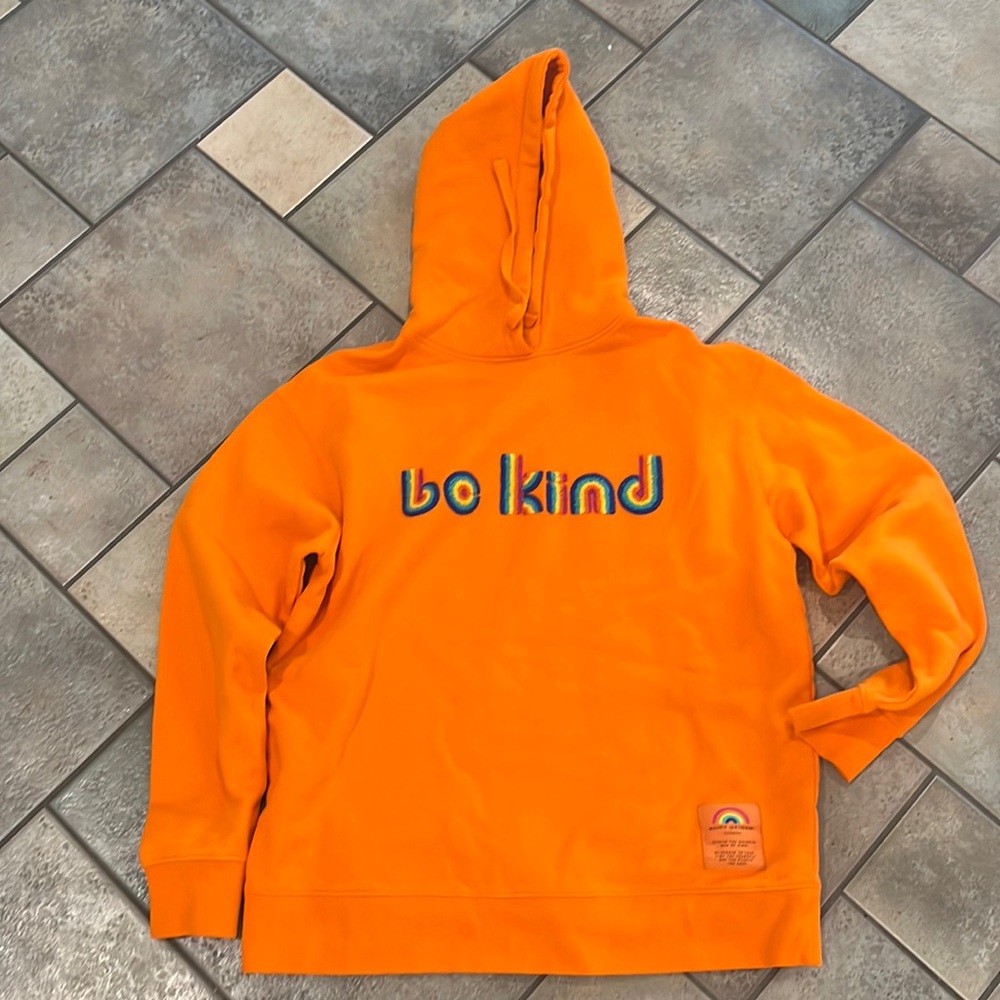 Kurt Geiger Vibrant Orange 'Be Kind' Hoodie